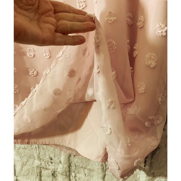 B Pink Overlay Top Size XL Silky - Picture 3 of 6